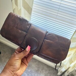 NWOT Chocolate Brown Clutch/Crossbody Cache Clutch